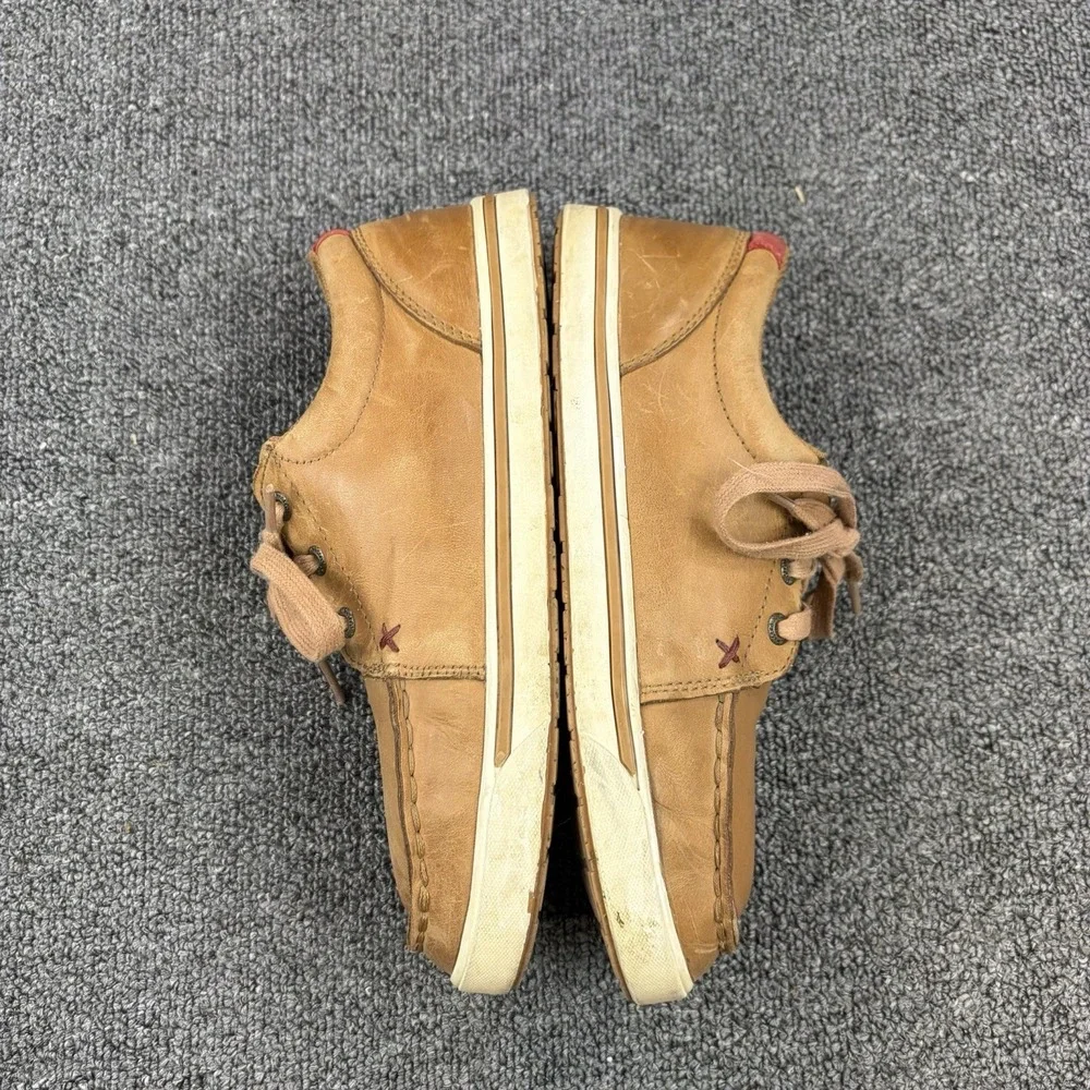 Twisted X Kid's Tan Leather Kick On Lace Up Shoes YCA0012 Size 5 M